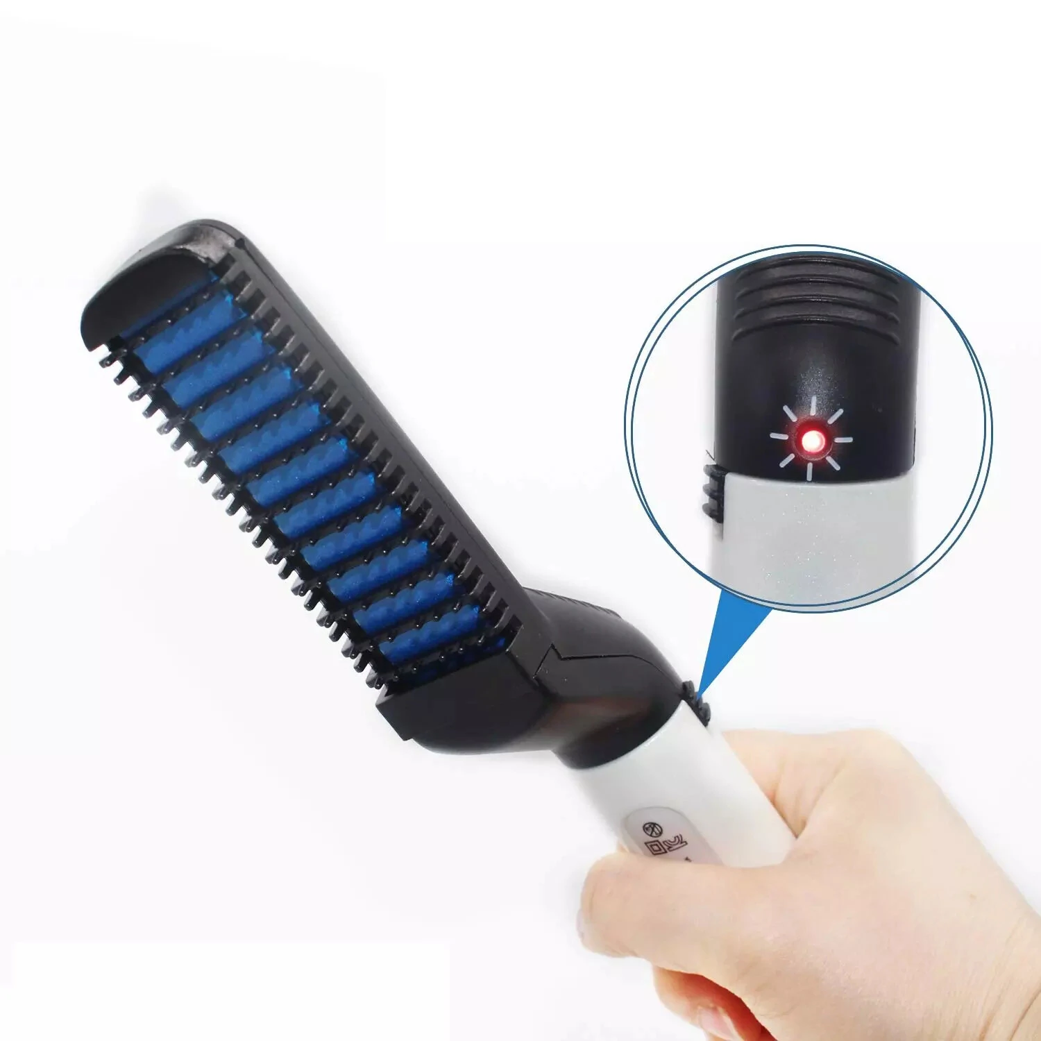 (image for) Multi-functional Electric Hair Comb Brush Beard Hair Straightener Heat Styler for Men Beard Straightening Comb Hair